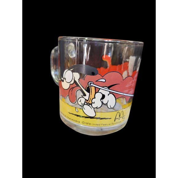 Vintage 1978 McDonalds Garfield & Odie Glass Mugs Set Of 4 Cartoon Graphics - Picture 4 of 7